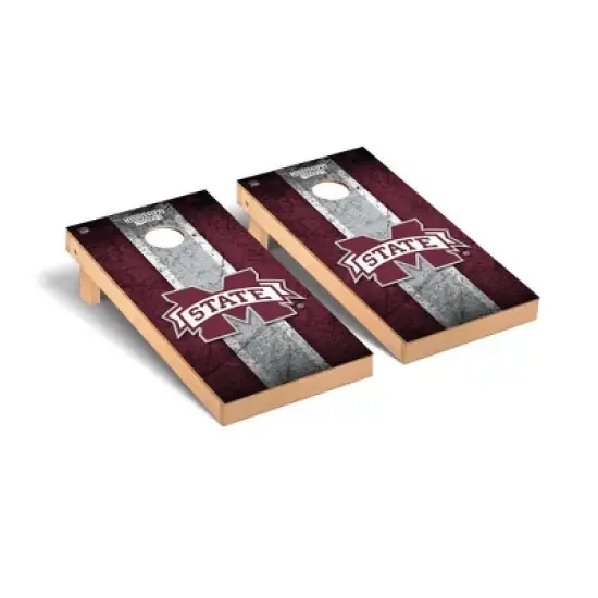 NCAA Mississippi State Bulldogs Premium Cornhole Board Vintage Version image {1}