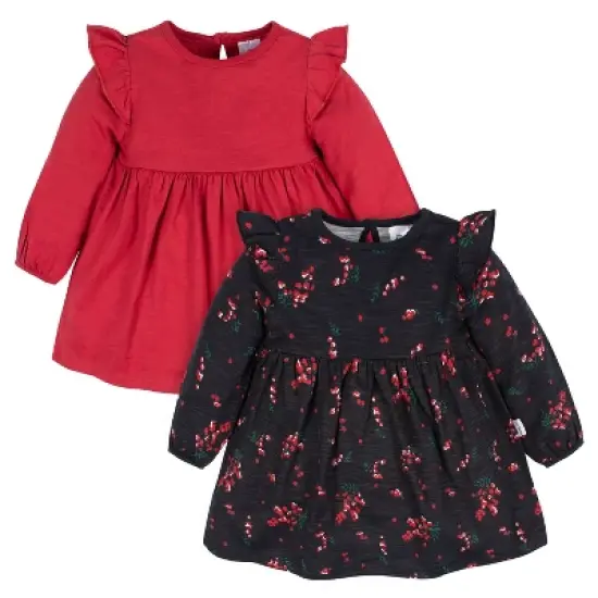 Gerber Baby & Toddler Girls Babydoll Dresses, 2-Pack image {10}