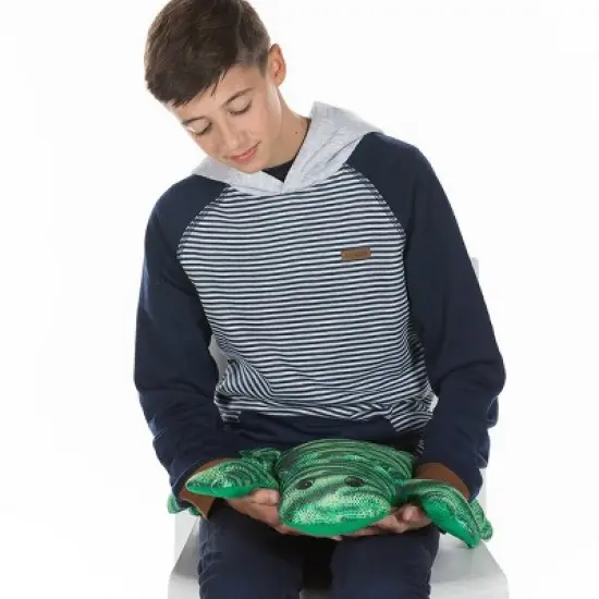 Manimo Weighted Green Frog Plush - 5.5 Pounds - Weighted Sensory Tool image {2}