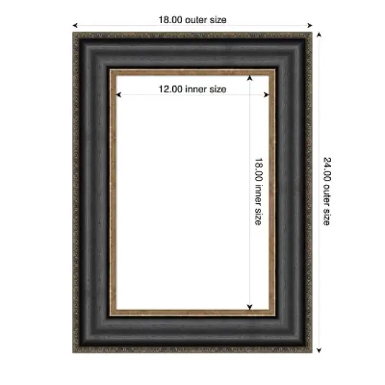 Amanti Art Thomas Black Bronze Framed Dry Erase Magnetic Board image {4}