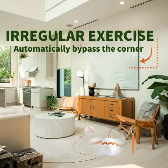 Allforpaws Intractive Cat Toy Dinosaur Egg Spinner Cat Toy, Orange image {3}