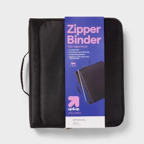 2" Zipper Binder with Pouch Tablet - up&up&trade; image {4}