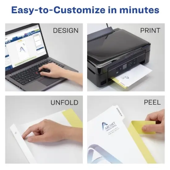 Avery Customizable Print-On Dividers for 3 Ring Binders, 5-Tab Set, 5 Sets (11515) image {3}