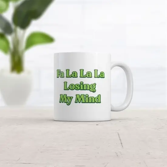 Crazy Dog Fa La La La Losing My Mind Mug Funny Sarcastic Christmas Carol Novelty Coffee Cup-11oz image {1}
