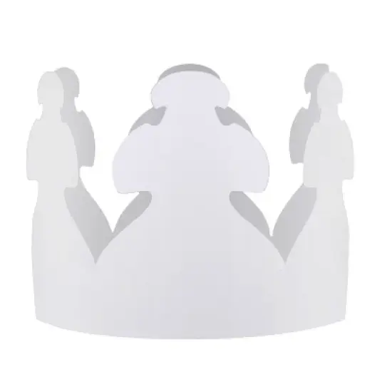 Hygloss&reg; White Crowns, Pack of 24 image {2}