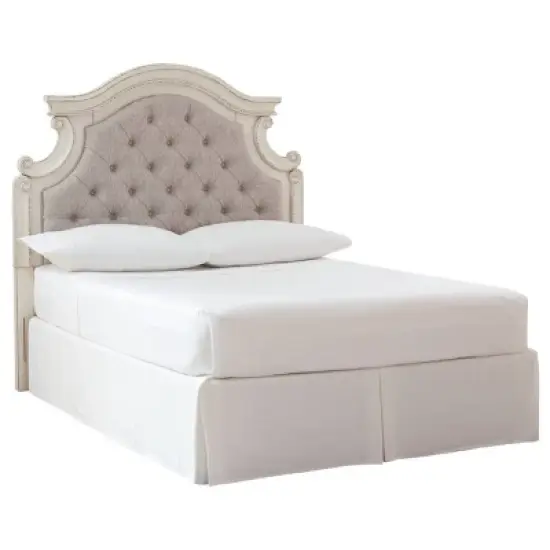 Realyn Upholstered Panel Headboard Beige - Signature Design by Ashley image {1}