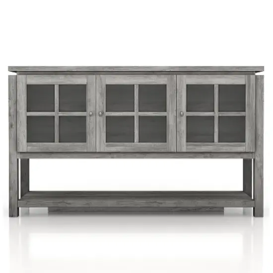 Carita Transitional Windowpane Cabinets Buffet - HOMES: Inside + Out image {9}
