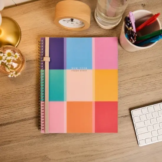 Happy Brands Organized July 2025 - June 2026 Weekly/Monthly Planner 9.37"x11.12" Multicolor Cool Brights image {13}
