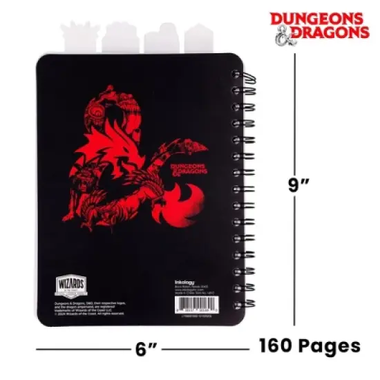 Inkology, LLC Dungeons & Dragons Monsters 4-Tab Spiral Notebook With 160 Dotted Sheets image {6}