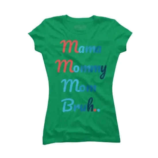 Junior's Design By Humans Mother's Day Mama Mommy Mom Bruh By prsfashion T-Shirt image {2}