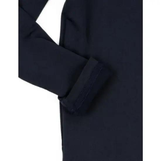 Leveret Kids Two Piece Neutral Solid Color Thermal Pajamas image {1}