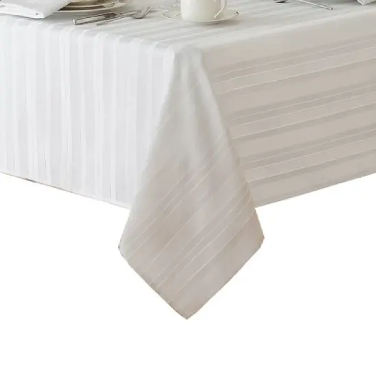 Elrene Denley Stripe Jacquard Stain Resistant Tablecloth ~ Elrene Home Fashions image {3}
