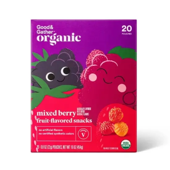 Organic Mixed Berry Fruit Snacks - 20ct - Good & Gather&trade; image {4}