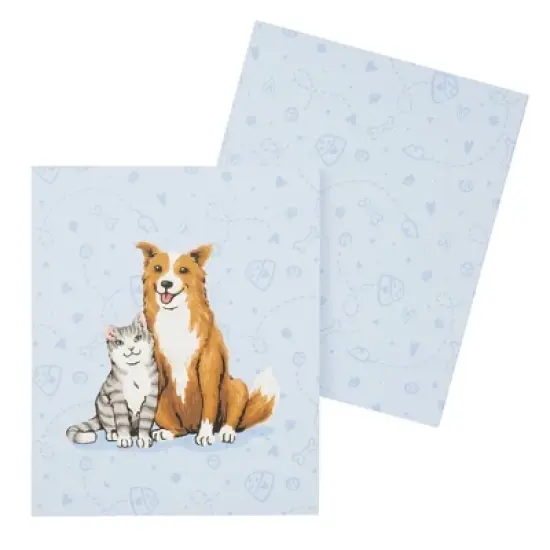 Paper Junkie 4 Pack Cat and Dog Veterinarian Journal with Paw Prints, Lined Pink/Blue Notebooks for Veterinary Gifts, 6.75 x 8.25 In image {5}