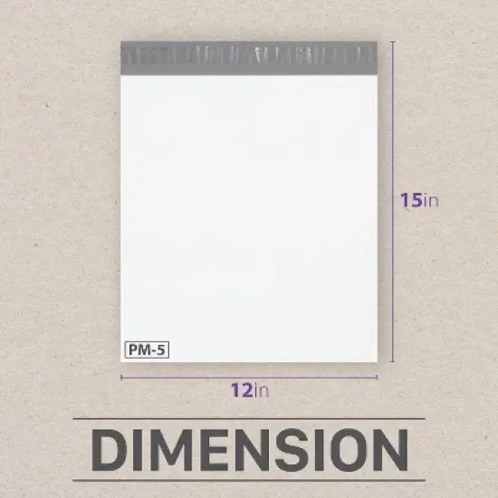 Fosmon 12" x 15", Self-Seal Tear-Proof Polyethylene Mailers image {2}