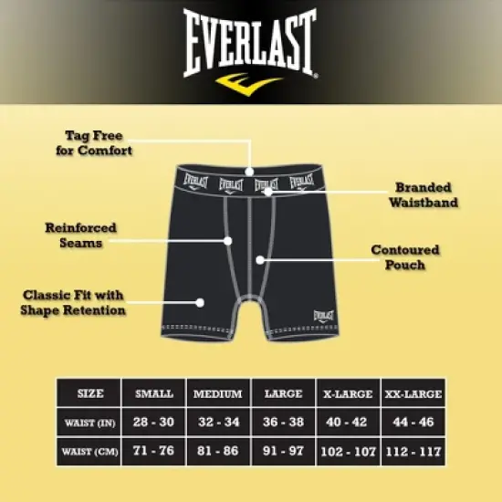3 Pack Everlast Mens Boxer Briefs Breathable Underwear for Men Active Performance Dri Fusion Tech Mens Underwear image {4}