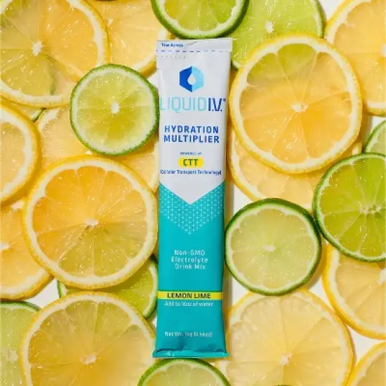 Liquid I.V. Hydration Multiplier Vegan Powder Electrolyte Supplements - Lemon Lime - 0.56oz each/10ct image {5}