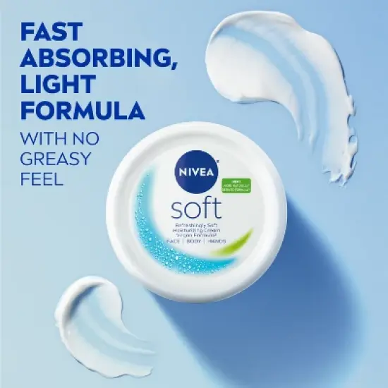 Nivea Soft Moisturizing Cr&egrave;me Body, Face and Hand Cream Scented - 6.8oz image {7}