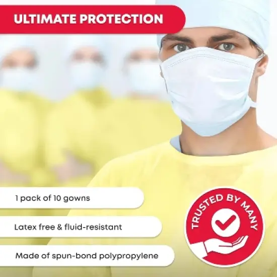 Isolation Gown, Yellow image {6}