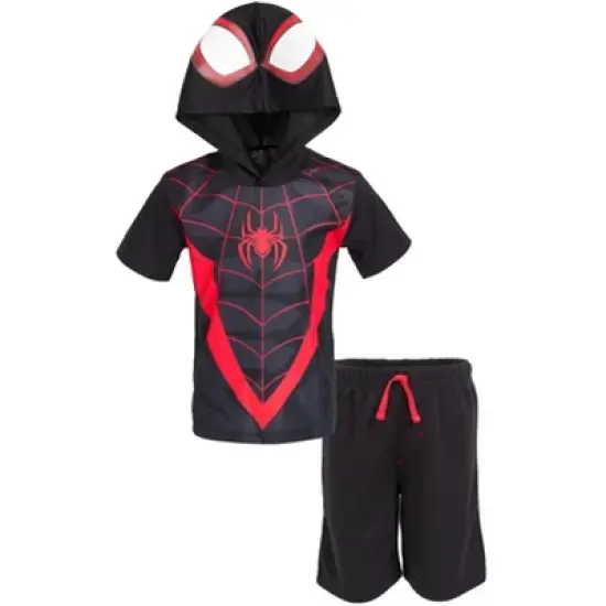 Marvel Avengers Spider-Man Venom Thor Captain America Athletic T-Shirt MeshShorts Outfit Set Toddler image {10}