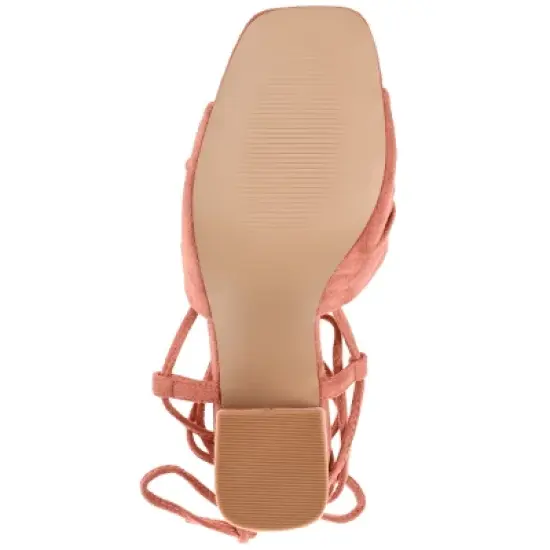 Journee Collection Womens Felisity Open Square Toe Block Heel Sandals image {4}