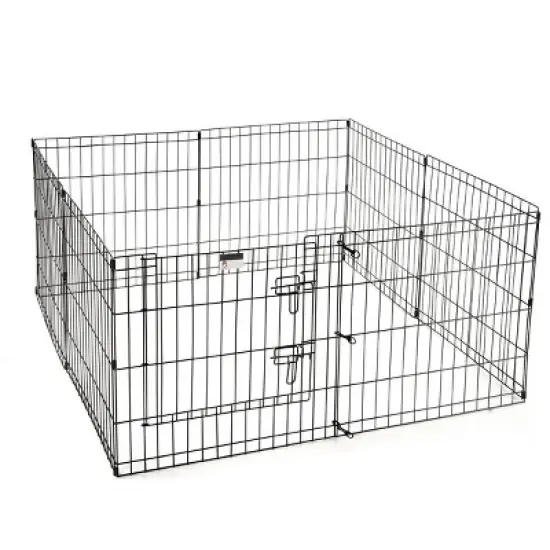 Pet Adobe 8 Panel Folding Metal Playpen with Door image {4}