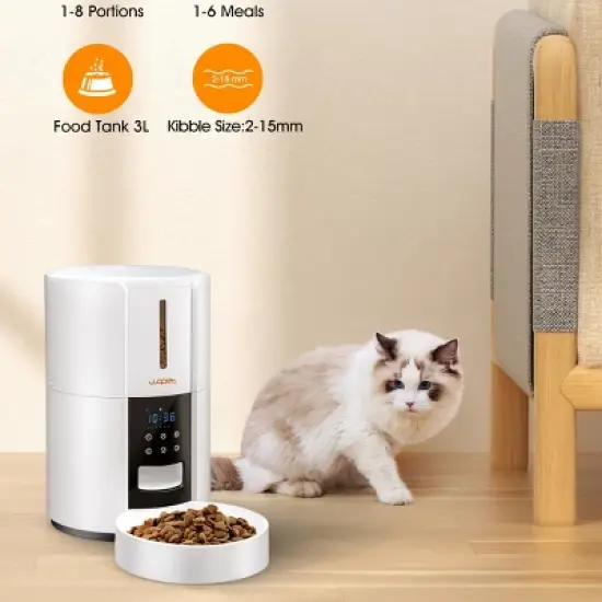 WOPET Automatic Cat Feeder Dry Food Dispenser 5L Timed with Portion Control image {3}