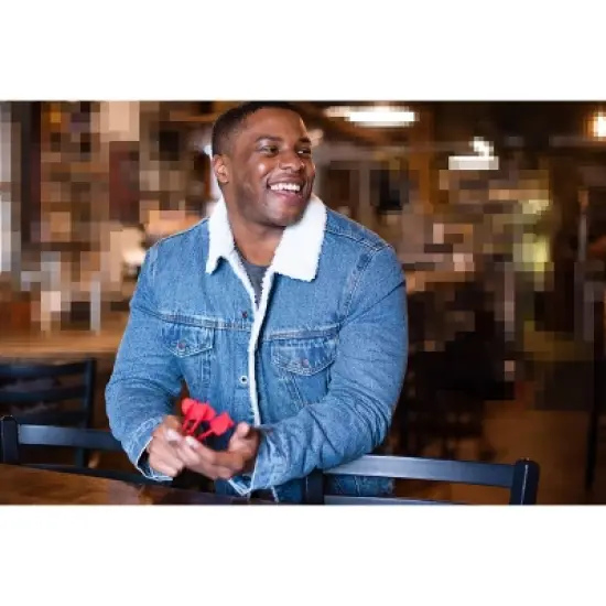 Alpine Swiss Ryker Mens Faux Shearling Lined Denim Trucker Jacket image {5}