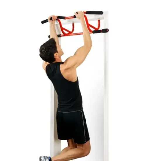 GoFit Elevated Chin Up Station - Red/Black image {5}