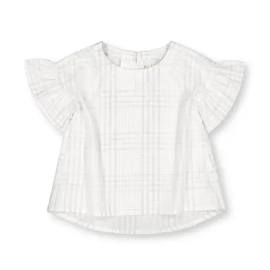 Hope & Henry Girls' Short Ruffle Sleeve Top, Infant image {3}