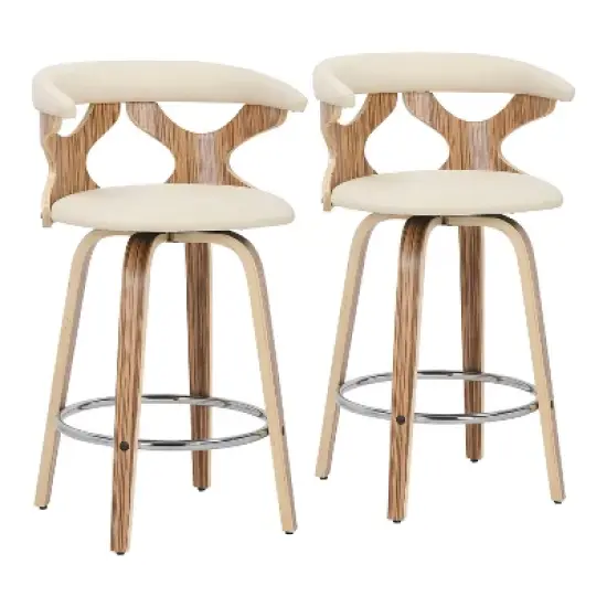 Set of 2 Gardenia Upholstered Counter Height Barstools - Lumisource image {15}