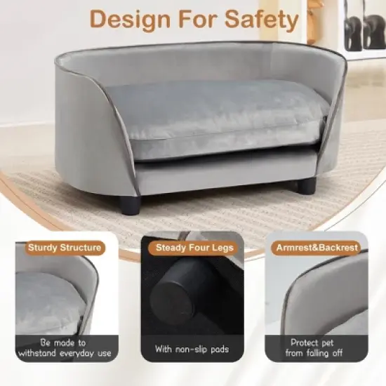 Modern Pet Sofa Bed for Small to Medium Dogs & Cats image {4}