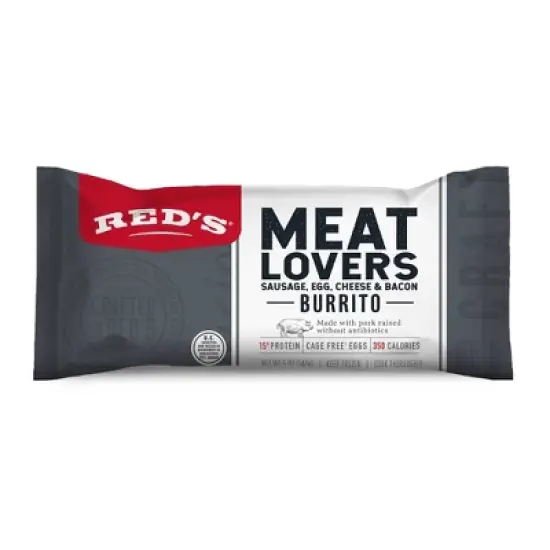 Red's Frozen Meat Lovers Breakfast Burrito - 5oz image {14}