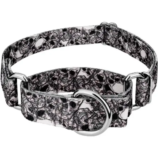 Country Brook Petz Phantom Skulls Martingale Dog Collar (1 Inch, Medium) image {4}