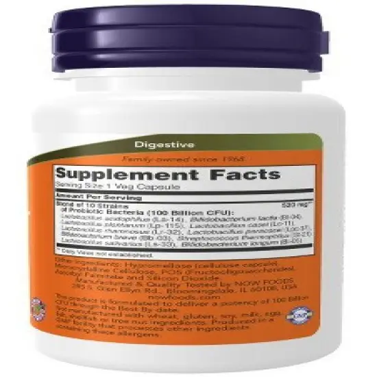 Probiotic-10 100 Billion by Now Foods  -  30 VegCap image {1}