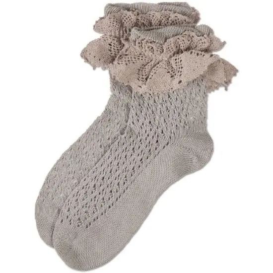 Memoi Women's Whimsy Lace Anklet Socks image {2}
