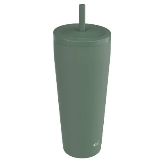 Zak Designs 30 fl oz Stainless Steel Straw Tumbler image {2}