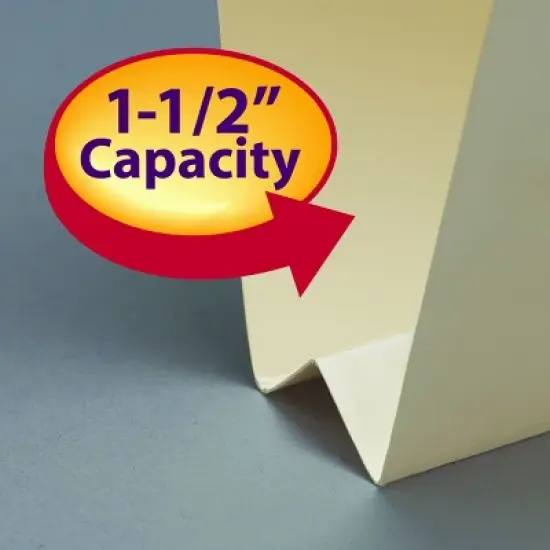 Smead End Tab Fastener File Folder, Shelf-Master  Reinforced Straight-Cut Tab, 2 Fasteners, Letter Size, Manila, 50 per Box (34276) image {7}