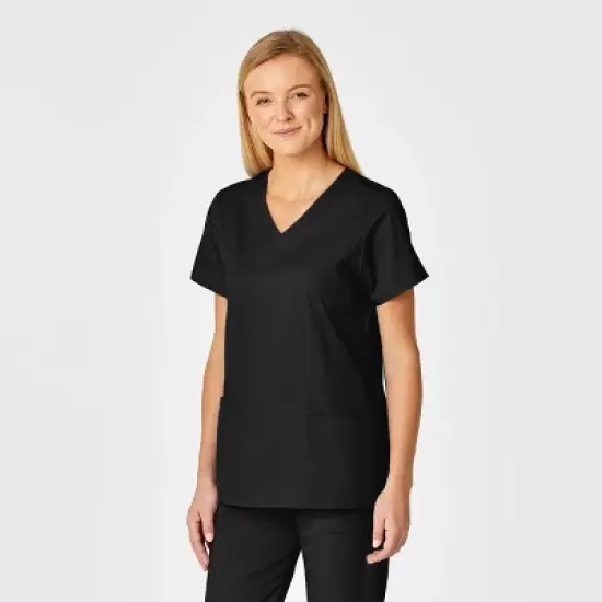 Wink WonderWORK Women's Shaped V-Neck Scrub Top image {2}