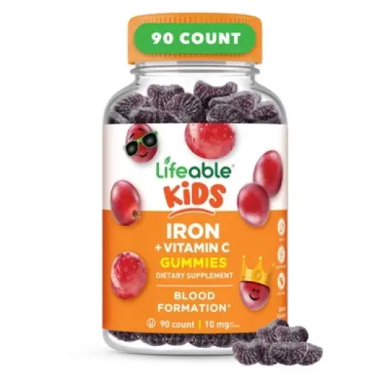 Lifeable - Iron + Vitamin C - Kids - 90 Gummies image {9}