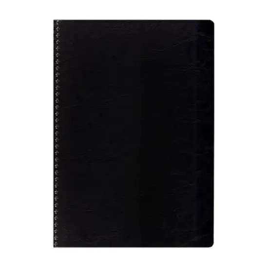 Clairefontaine Classic Wirebound Notebooks, 8 1/4 In. X 11 3/4 In., Ruled With Margin, Black Cover, 50 Sheets image {1}