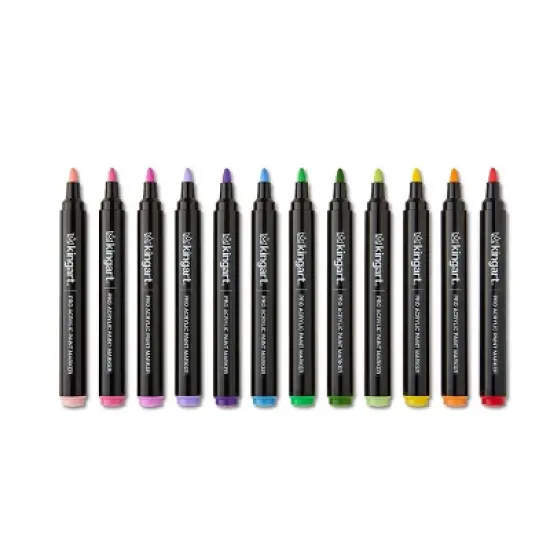 KINGART PRO Acrylic Paint Markers 12 Floral Colors image {7}