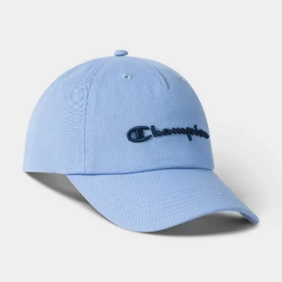 Champion Adult Script Twill Baseball Hat - Light Blue image {2}