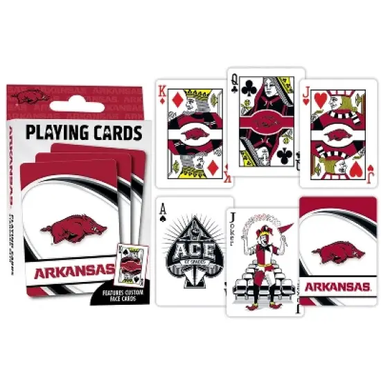 MasterPieces Officially Licensed NCAA Arkansas Razorbacks Playing Cards - 54 Card Deck for Adults image {3}