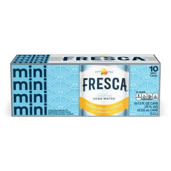 Fresca Grapefruit Citrus Sparkling Soda Water - 10pk/7.5 fl oz Mini-Cans image {7}