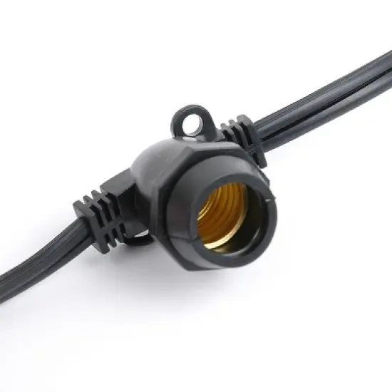 Novelty Lights Globe Outdoor String Lights with 80 In-Line Sockets Black Wire 100 Feet image {8}
