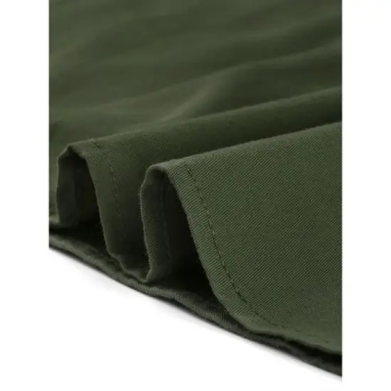 Allegra K Women's Workwear Paperbag Elastic High Waist Cotton Pencil Mini Skirt image {5}