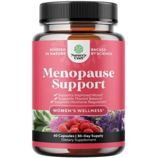 Menopause Support Capsules, Hormone Balance for Women, Supports Hormone Wellness, Night Sweats, Improved Mood & Thyroid Balance, Nature's Craft image {4}