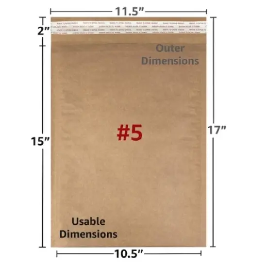 UOFFICE Pack of 50 Honeycomb Padded Mailers (#5 - 10.5" X 15") image {5}