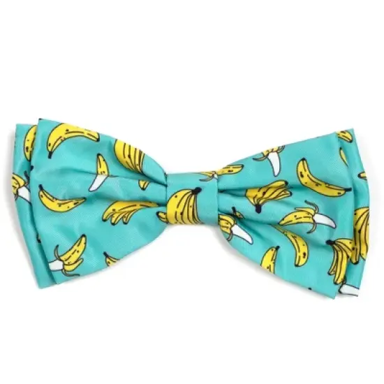 The Worthy Dog Go Bananas Bow Tie Adjustable Collar Attachment Accessory image {3}